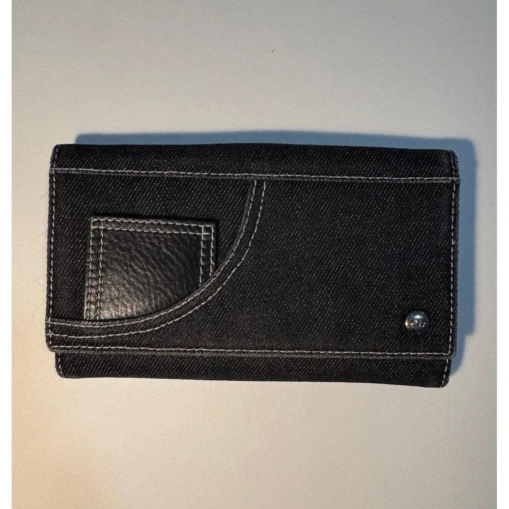 Christian Dior Indigo Denim Wallet Purse Authentic BM - 1011